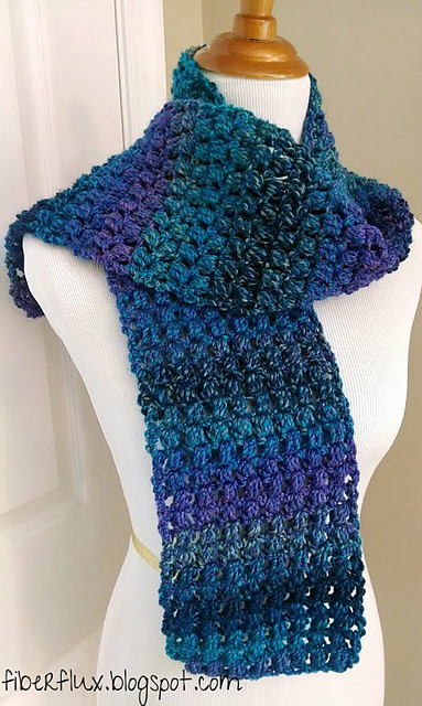 Tweedy Puff Stitch Scarf