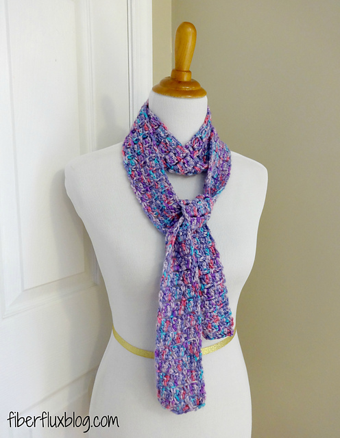 Sugar Violet Skinny Scarf