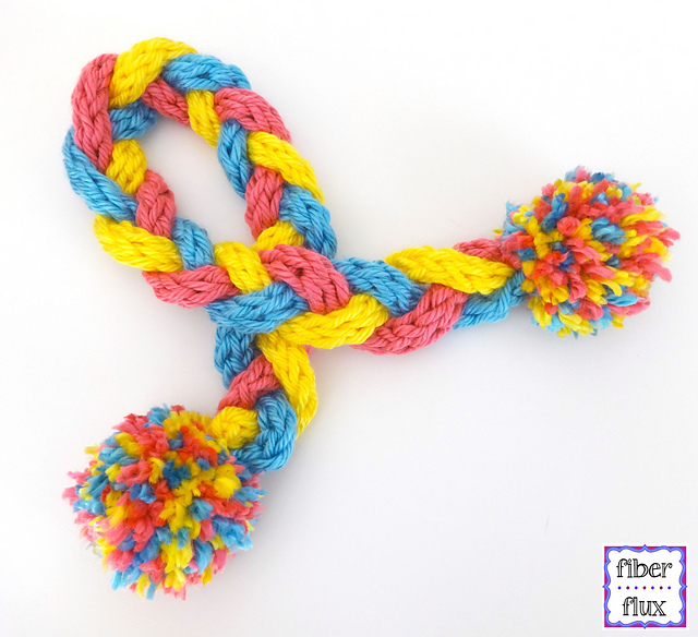Finger Knit Kid's Braid Scarf