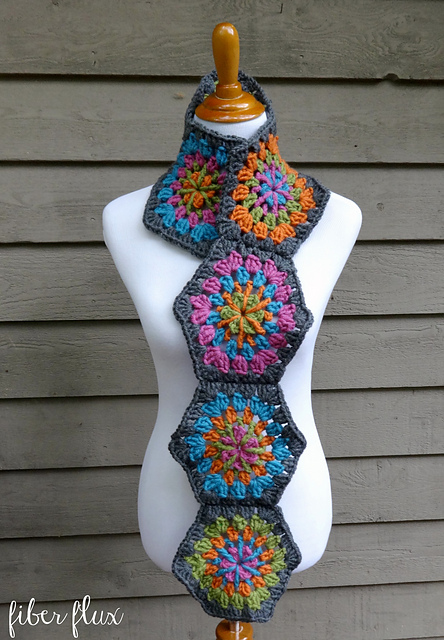 Strawflower Hexagon Scarf