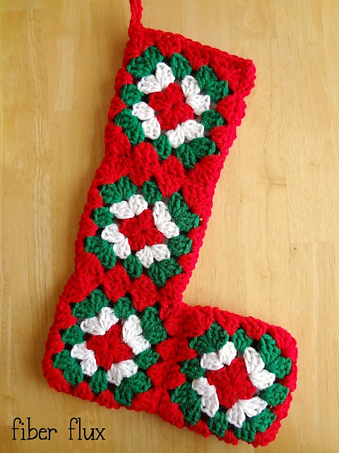 Nostalgic Granny Square Stocking