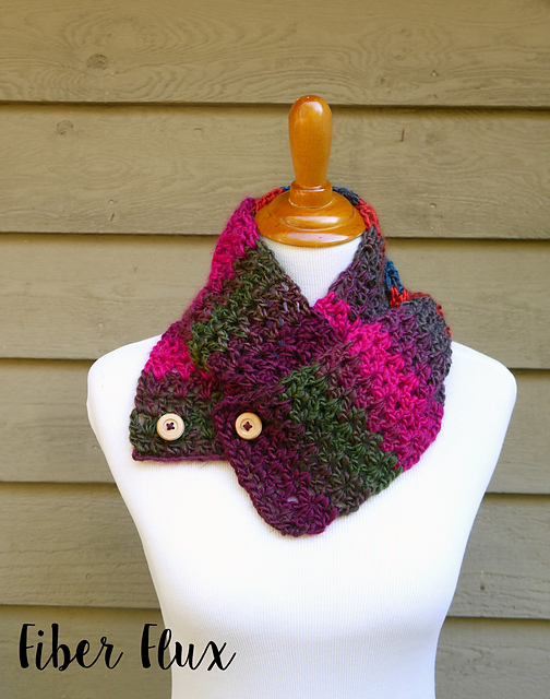 Autumn Gems Button Scarf
