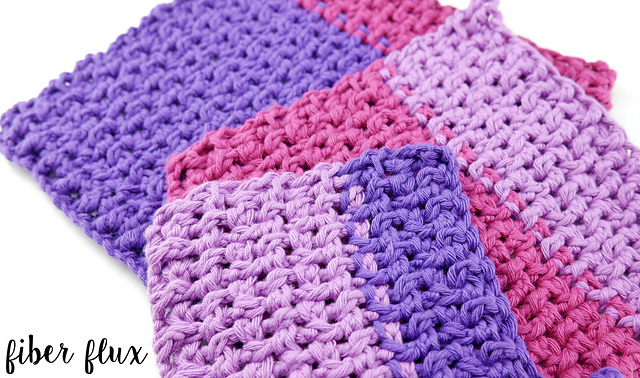 Woven Colorblock Dishcloths