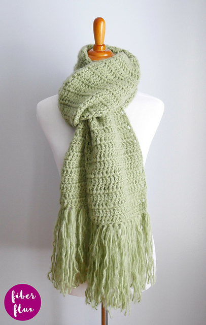 Easy Beginner Fringe Scarf