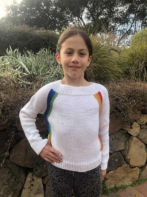 Rainbow Raglan Kids Pullover
