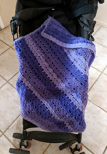 Purple Mountains Stroller Blanket