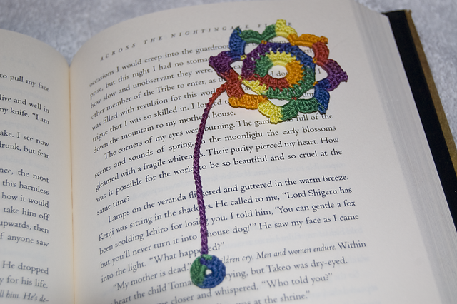Octagonal flower bookmark
