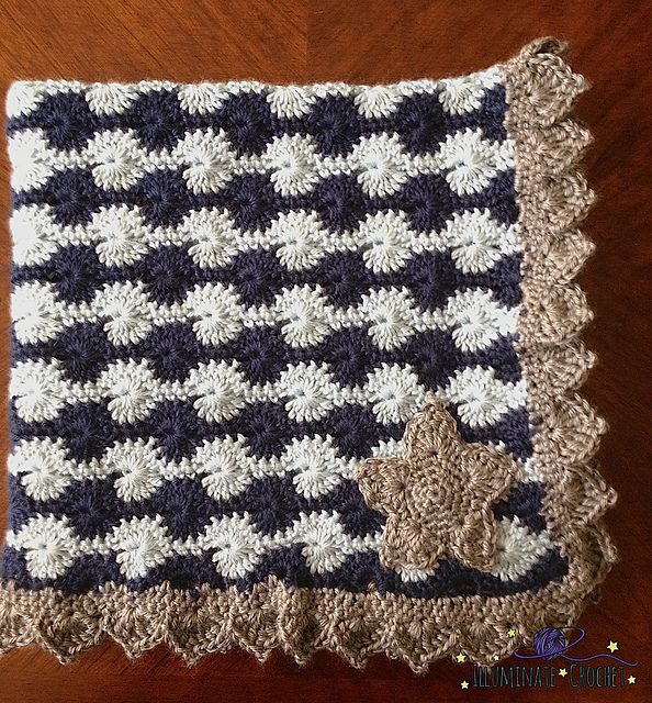 Wheel of Dreams Baby Blanket with Star Applique