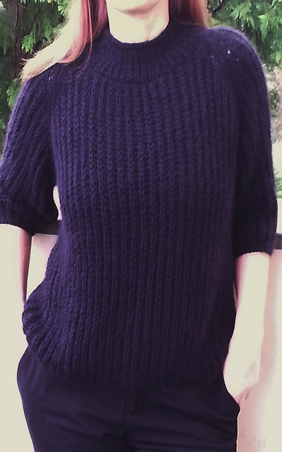 black angora pull