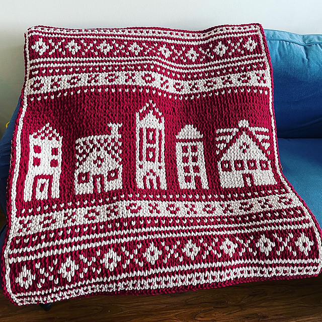 Tiny Village Scandinavian Blanket