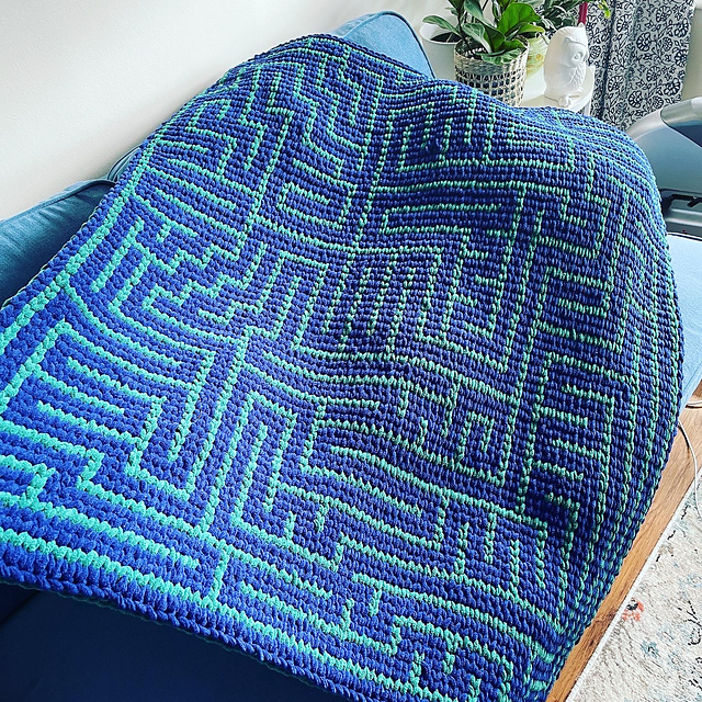 Ravelry: Maze Geometric Blanket pattern by I Love My Blanket