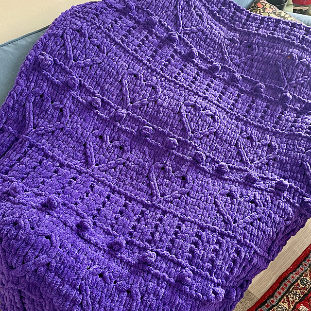 Ravelry Banded Hearts Blanket pattern by I Love My Blanket