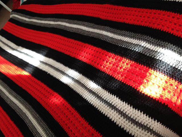 Stripe Pop Color Afghan