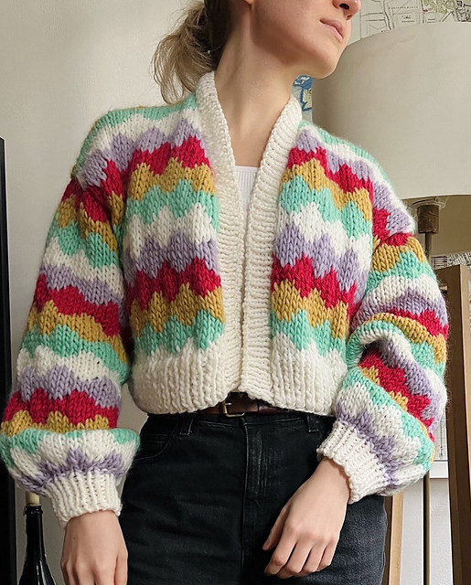 Ravelry: Gillian Anderson's Sex Education cardigan pattern by Eka Sh
