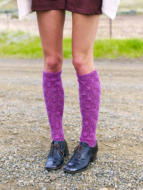 Snowflake Lace Knee Highs