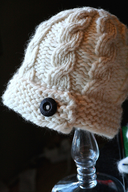 Cabled Button Toque