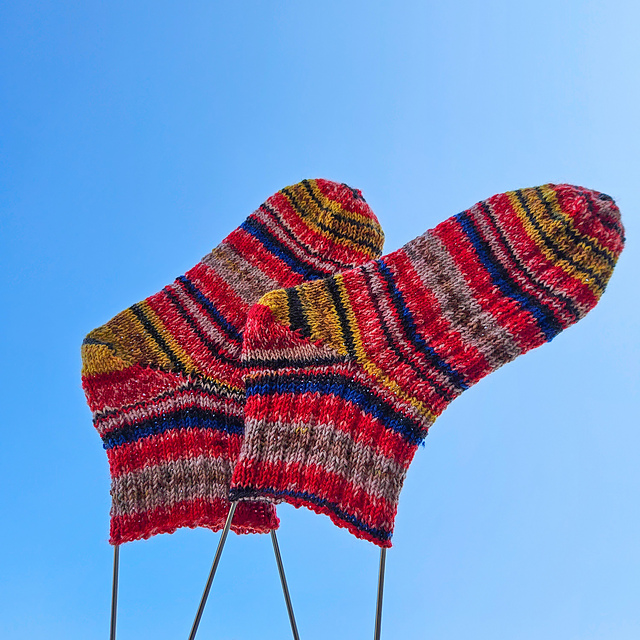 Knit outside sock