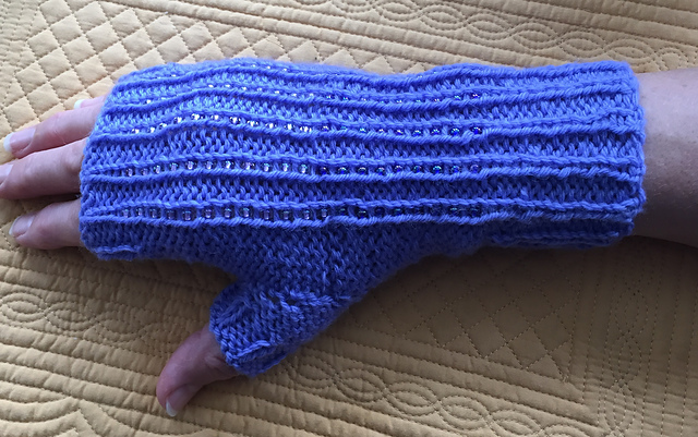 Purly Beaded Fingerless Gloves