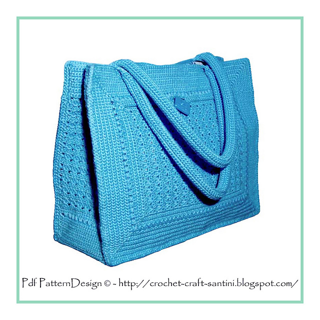 Blue Lacey Shopping Bag