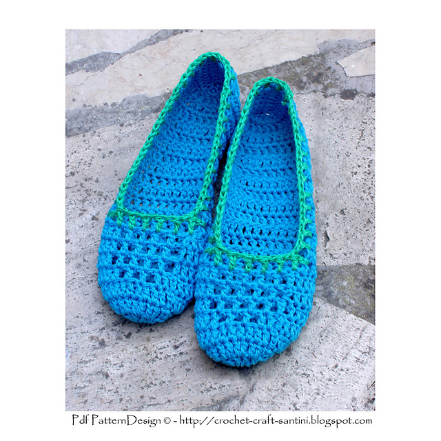 BLUE FILET NETTING Home Shoes