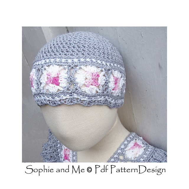 GRANNY SQUARE BEANIE HAT