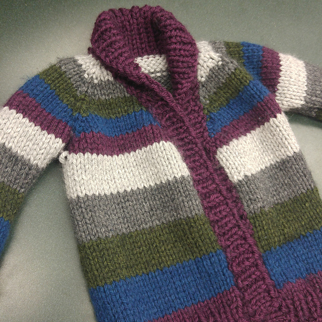 Striped Chunky Baby Cardigan