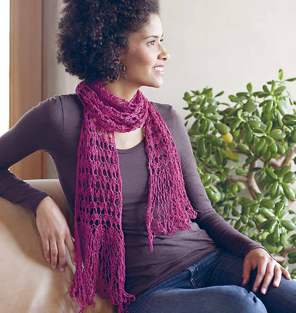 Melange Crochet-Look Scarf