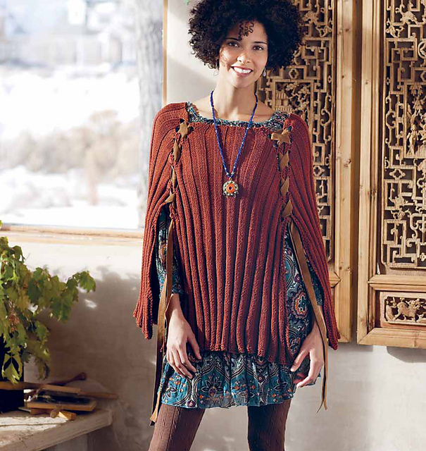 Anouk Leather-Laced Raglan Cape