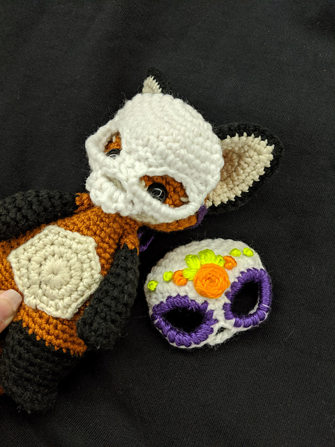 Sugar Skull Amigurumi Mask