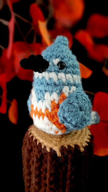 Belted Kingfisher Keychain