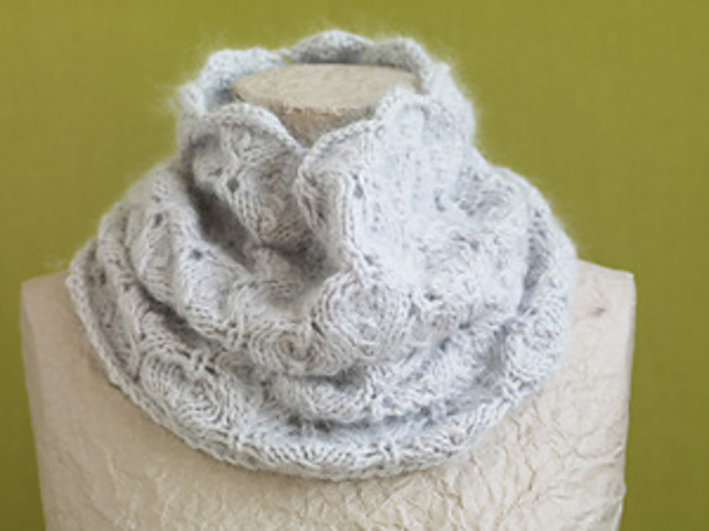 Pale Gray Lace Cowl