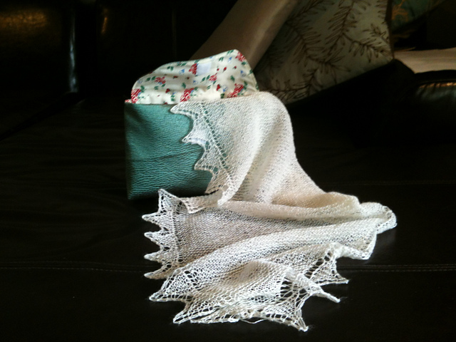 Plain and Patterned Triangle Scarf & Shawl