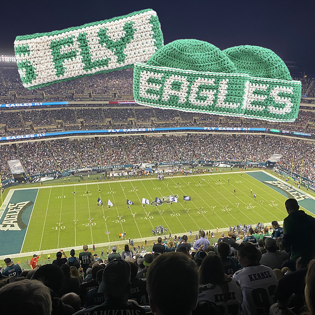 FLY EAGLES Beanie (Crochet Version)