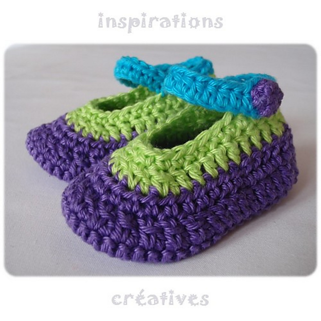 Three Colors Baby Booties