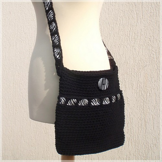Zebra Crochet Bag