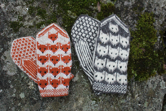 Fox cub mittens / Rävungevantar