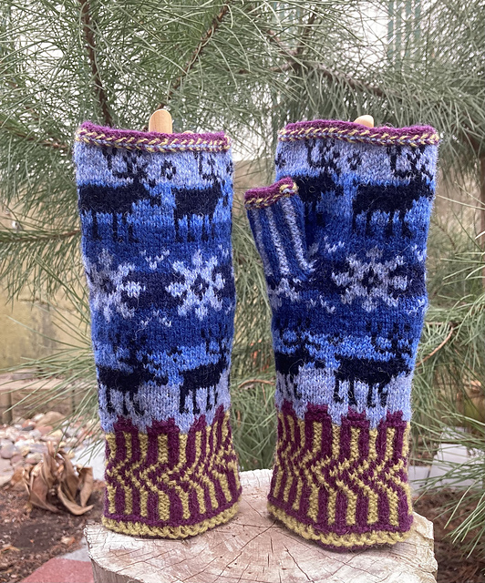 Winter Night Mitts