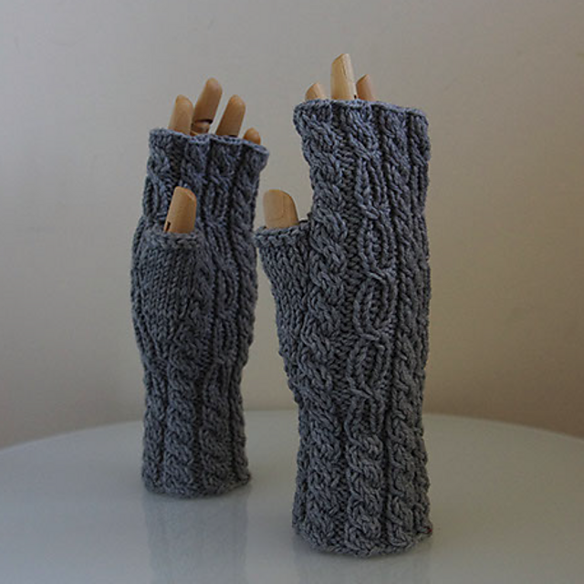 Worsted Merino Fingerless Gloves