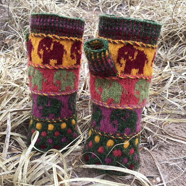 Elephant Fingerless Mitts