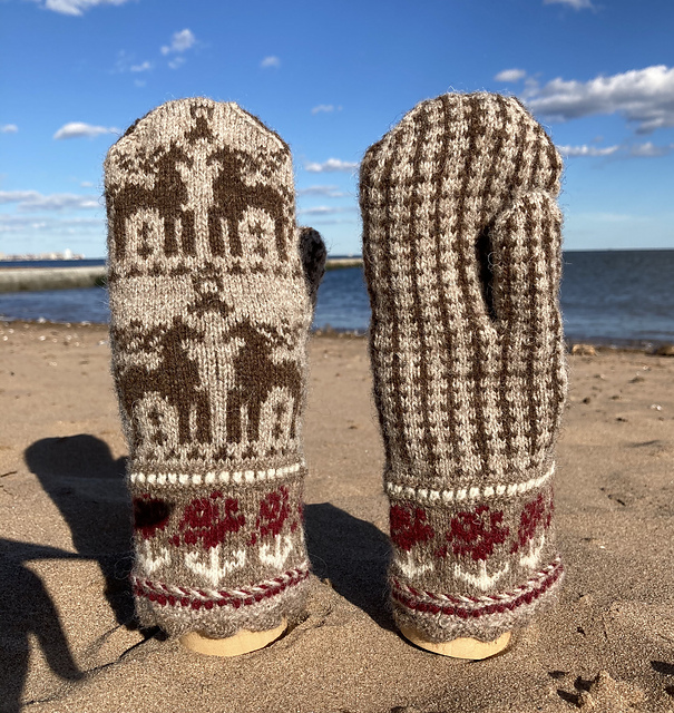 HORSES and ROSES MITTENS
