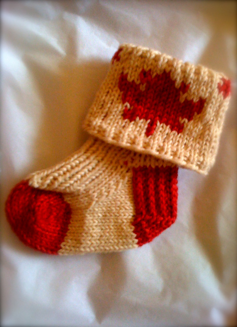 Little Maple Leaf Baby Socks