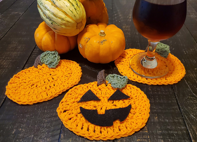 Pumpkin Coasters