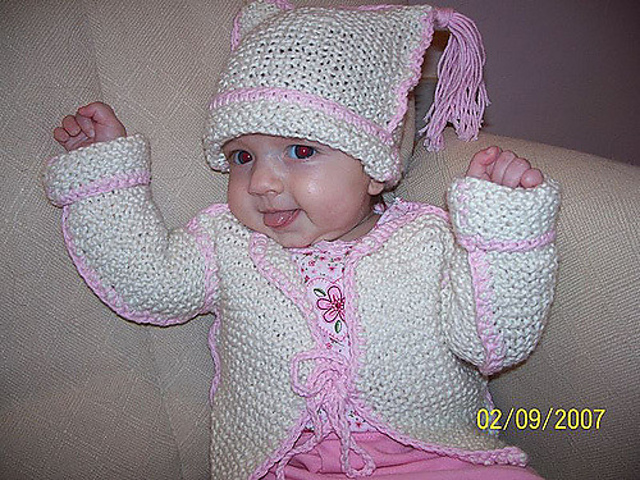 Sweet Baby Cardigan and Hat