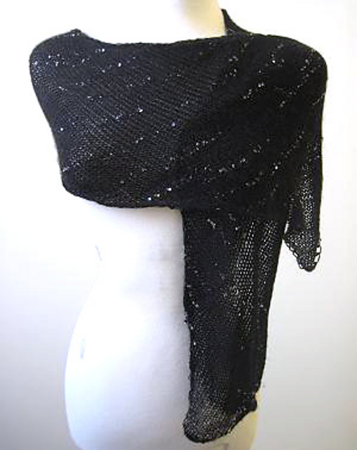 Diagonal Splash Rectangle Shawl