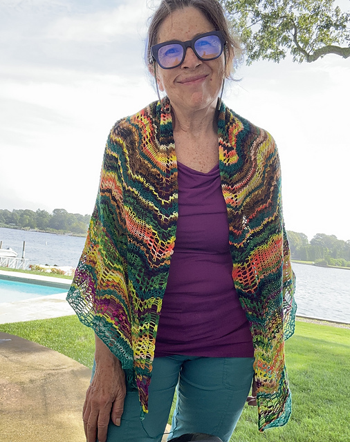 Painted Chevrons Shawl KAL