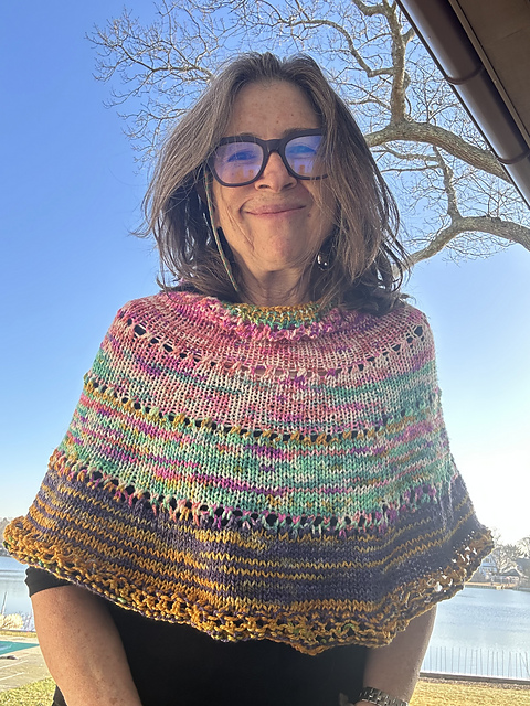 Ravelry: Silky Twist Poncho/Hug pattern by Iris Schreier