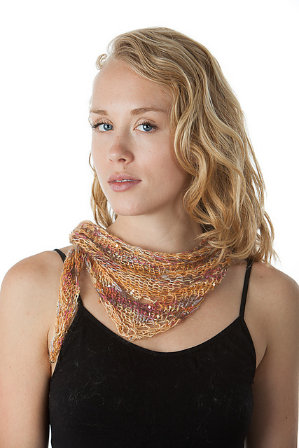 One Skein Triangular Scarfette