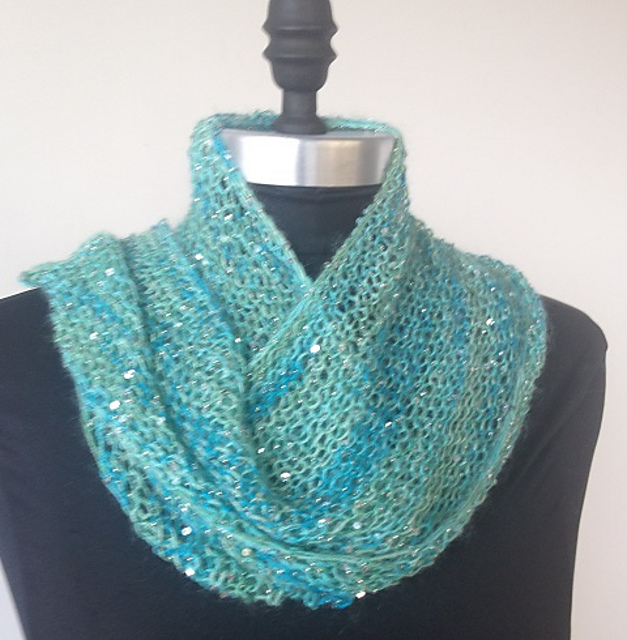 Glittery One-Skein Shawl