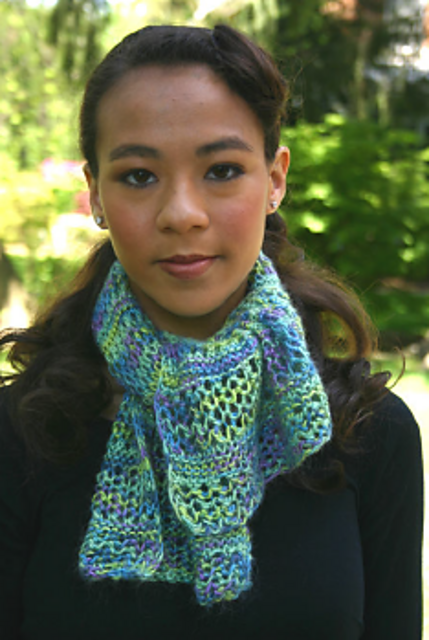 Openwork Silk Rhapsody Scarf E115 