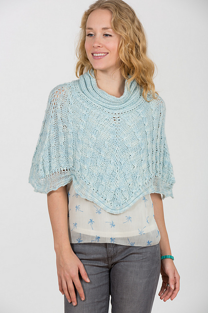 Mock Cable Merino Cloud Poncho